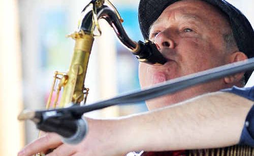 Eddie Bronson and his accordion kicked off things for the Bellingen Jazz Festival yesterday. Eddie Bronson and his accordion kicked off things for the Bellingen Jazz Festival yesterday.